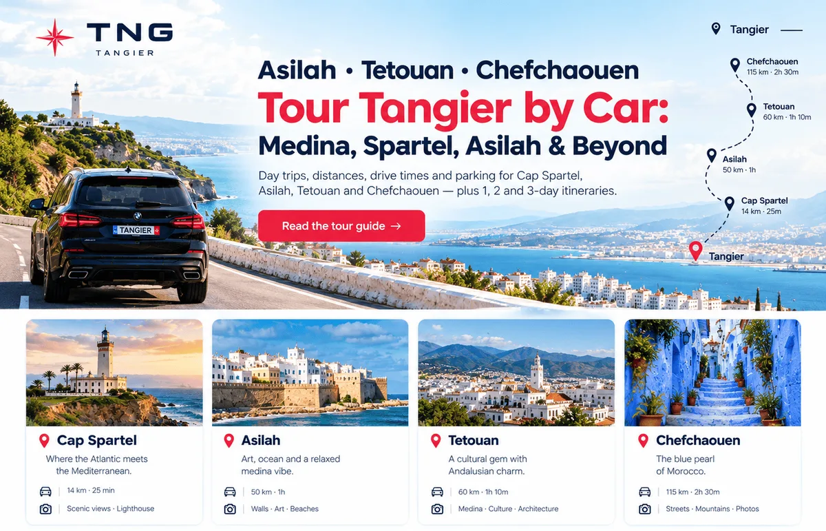 Tour Tangier by Car: Medina, Spartel, Asilah & Beyond